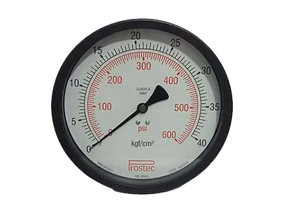 Manômetro Caixa Aço Carbono - Escala Dupla 600PSI x 40 KGS