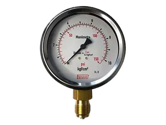 Manômetro - Escala Dupla 0 a 150PSI x 10Kg/cm²