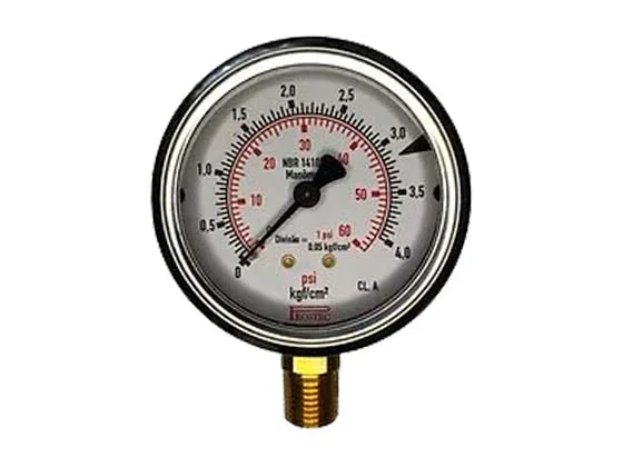 Manômetro - Escala Dupla 60PSI x 4KGS - Diâmetro 63mm