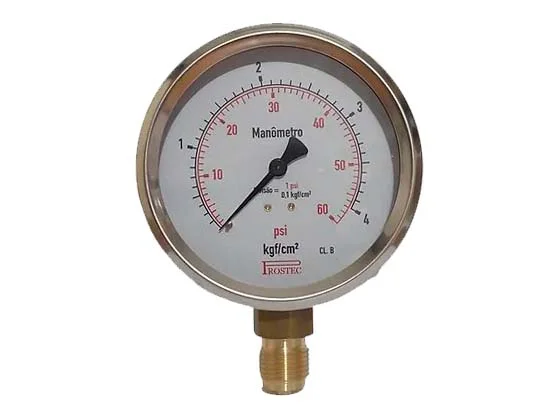 Manômetro - Escala Dupla 0 a 60PSI x 4Kg/cm²